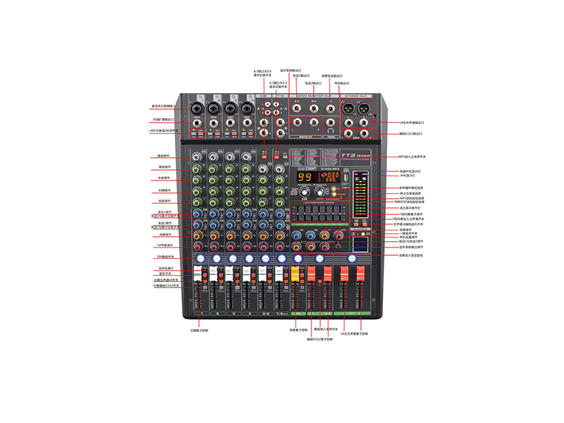 数字网络IP调音台TB-9000T   